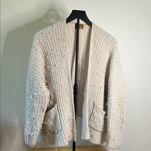 POL Cream Textured Knit Sweater